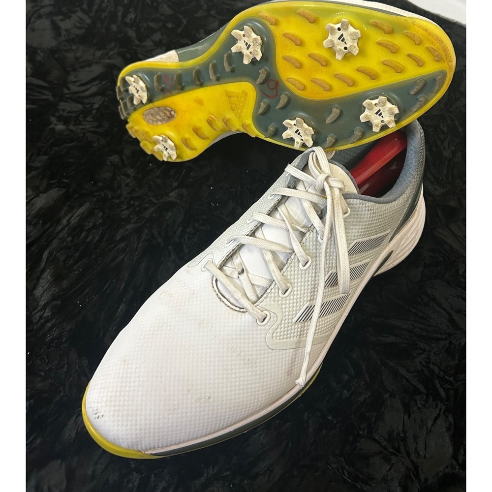 Adidas Lightstrike Boost Golf Shoes Men's Size 12 D Soft Spike White Yellow